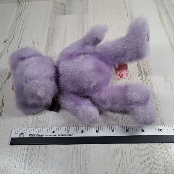 Russ Berrie Aphrodite Purple Teddy Bear Plush Love Paw Stuffed Animal Toy Gift - Picture 12 of 12